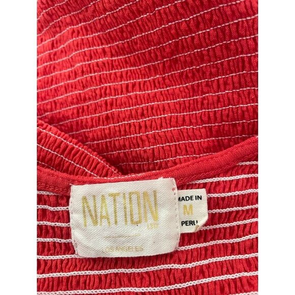 Nation LTD Size Medium Christine Smocked Tank Stripe - Picture 8 of 8